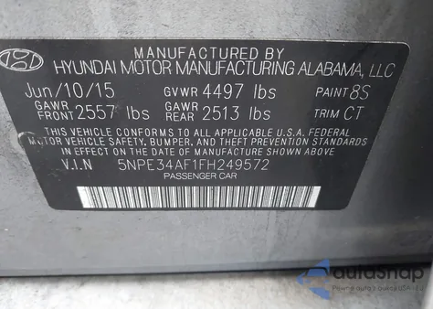 2015 Hyundai Sonata Limited from USA, damaged, VIN 5NPE34AF1FH249572